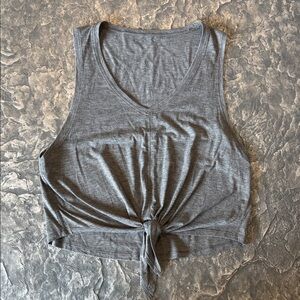 Lululemon Gray Sleeveless Tie-Front Top sz 6